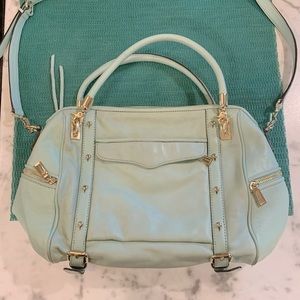 Rebecca Minkoff Cupid Leather Satchel Mint